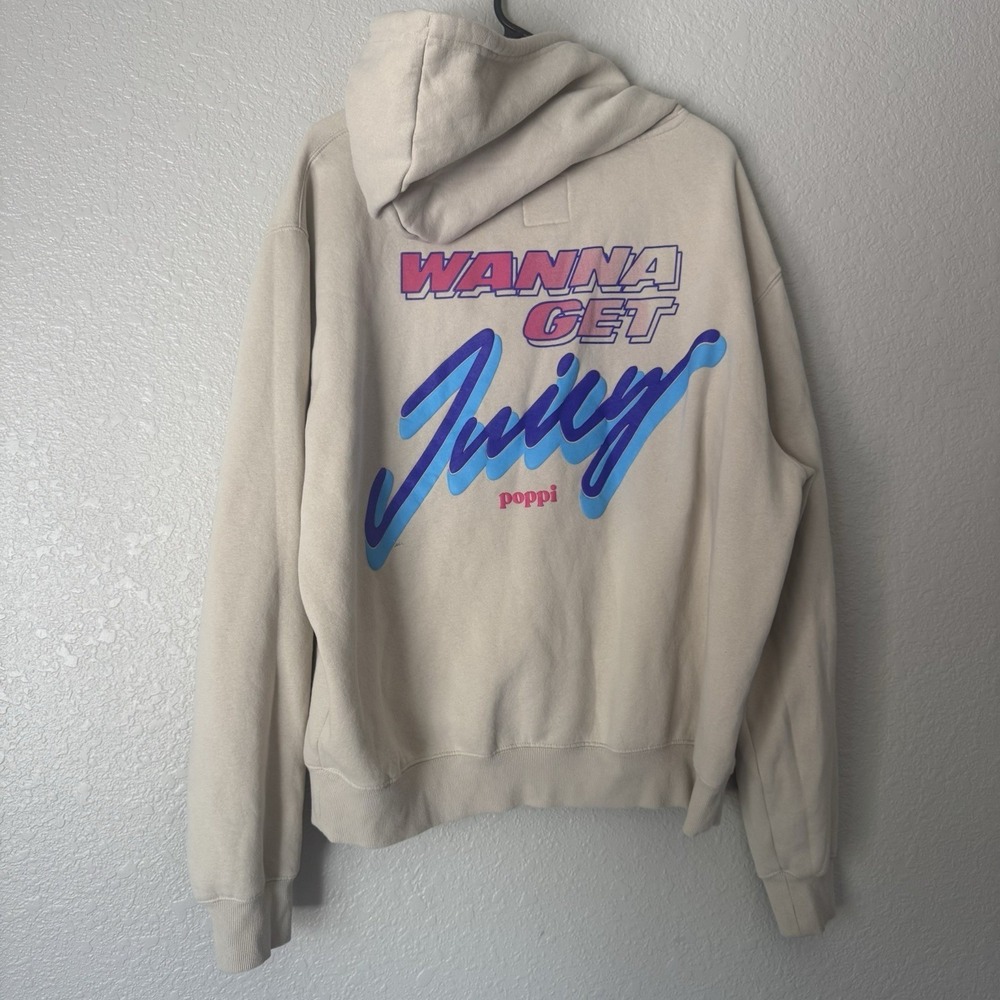Poppi For Target Limited Edition Wanna Get Juicy Tan XL Hoodie Sweatshirt *